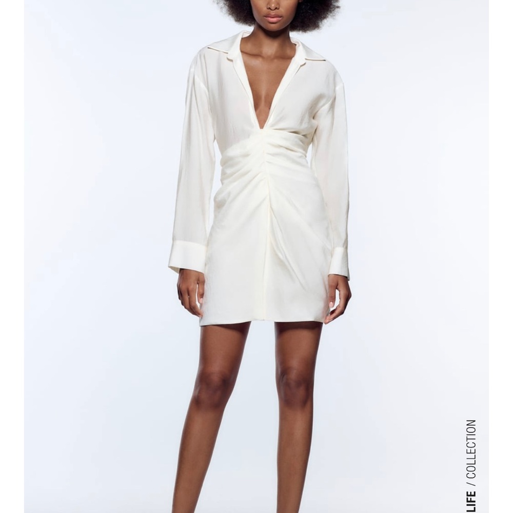 Zara white dress new with tags size S